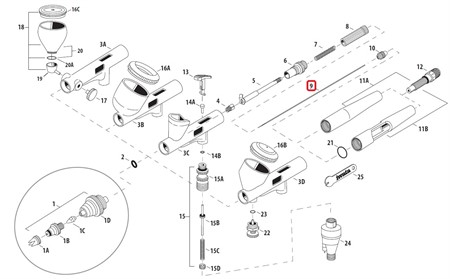 HP CM B2/SB2 Fluid Needle ø 18mm